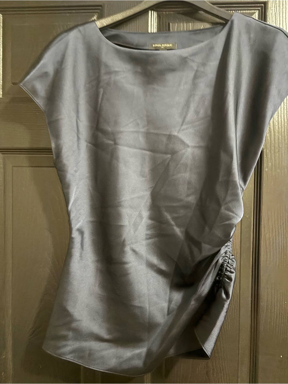Banana Republic Deep Navy Satin Shell Top - Picture 5 of 5
